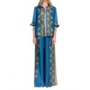 NEW CHRISTY LYNN paloma top in prussian paisley